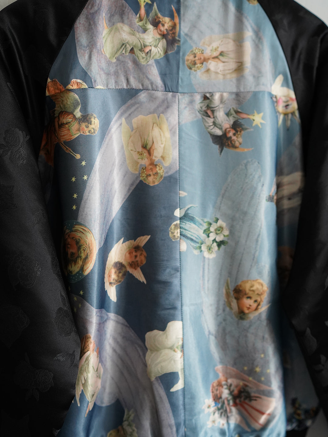 Unlogical Poem Angel Print Blue Souvenir Jacket