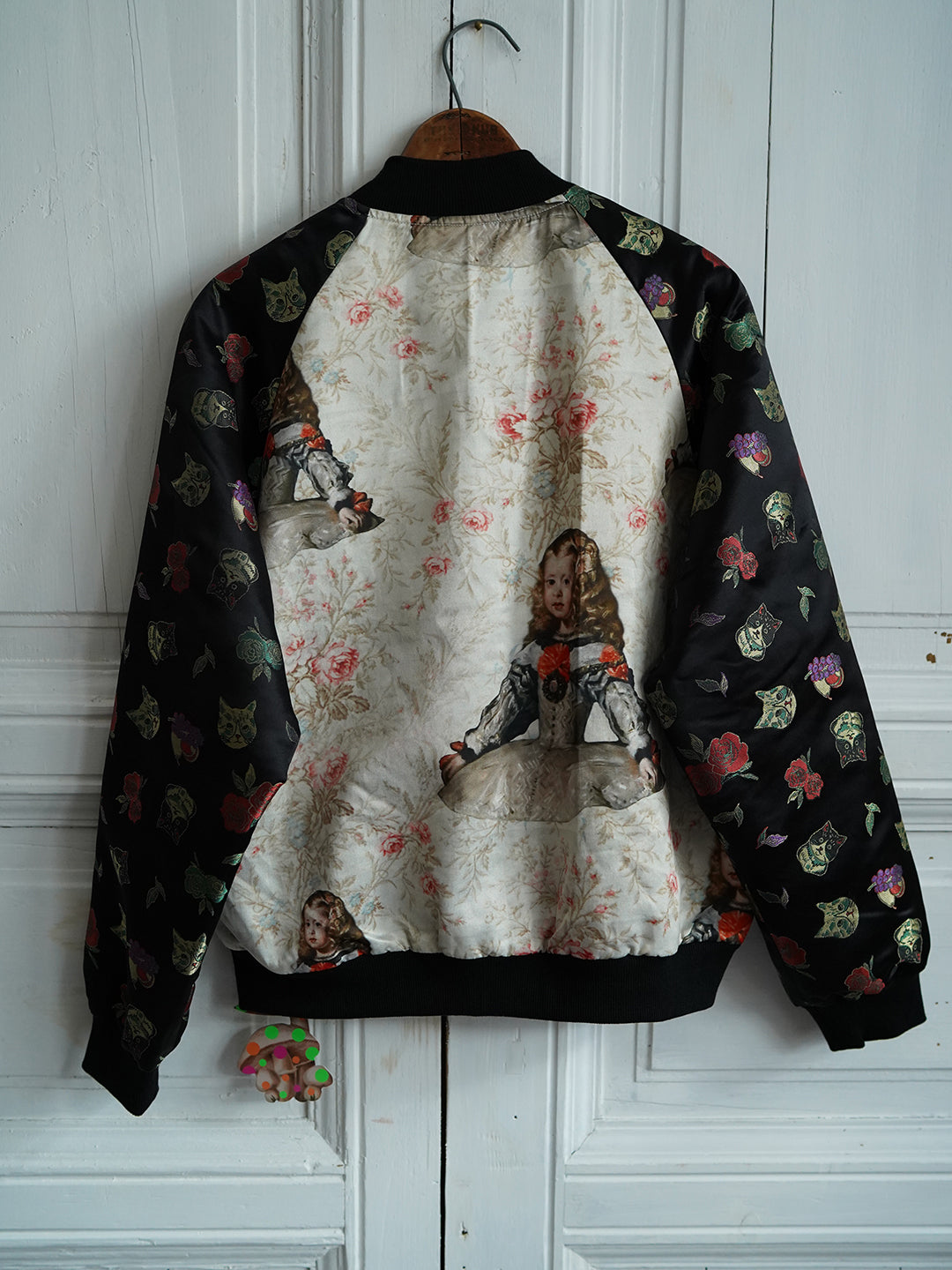 Unlogical Poem Classical Style Print Patchwork Souvenir Jacket