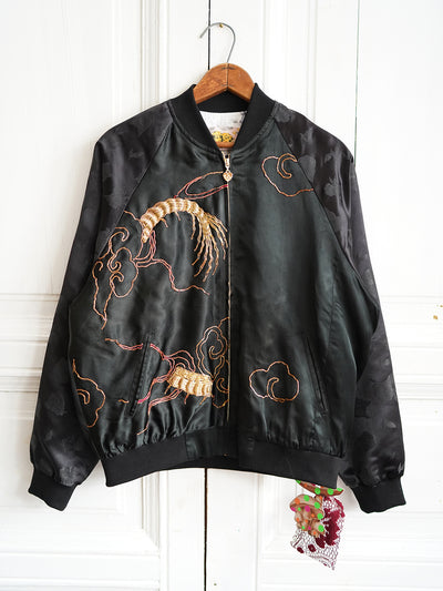 Unlogical Poem Patchwork Souvenir Jacket