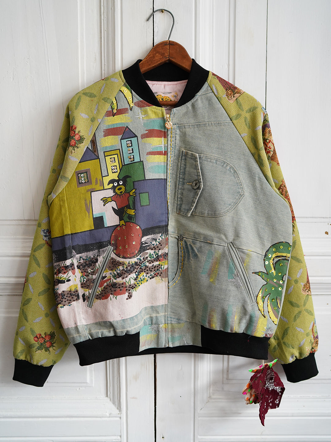 Unlogical Poem Patchwork Souvenir Jacket