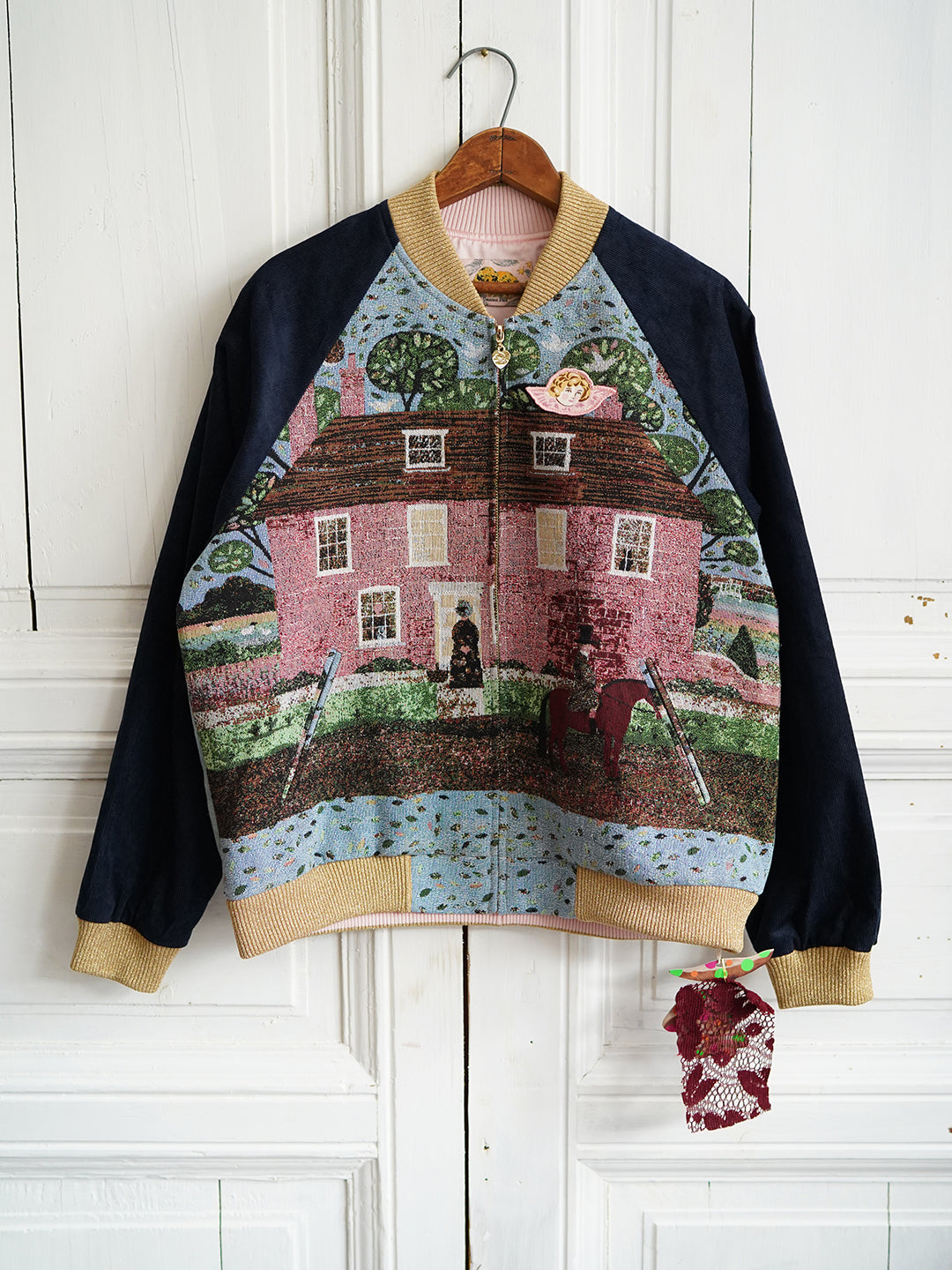 Unlogical Poem Patchwork Souvenir Jacket