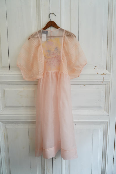 Unlogical Poem Vintage Style Silk Organza Cat Print Dress