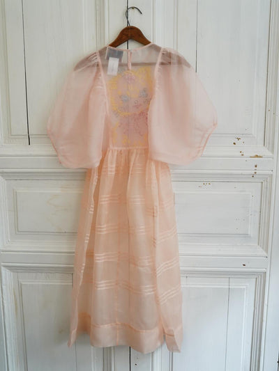 Unlogical Poem Vintage Style Silk Organza Cat Print Dress