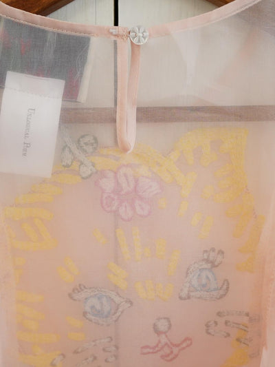 Unlogical Poem Vintage Style Silk Organza Cat Print Dress