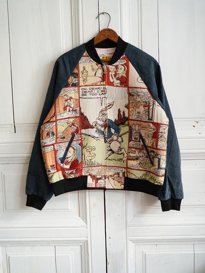 Unlogical Poem Patchwork Souvenir Jacket