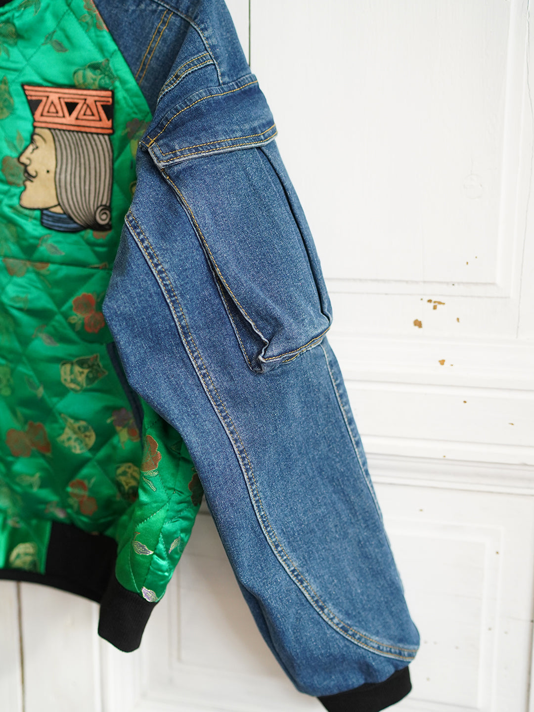 Unlogical Poem Poker Embroidery Quilting Patchwork Denim Souvenir Jack