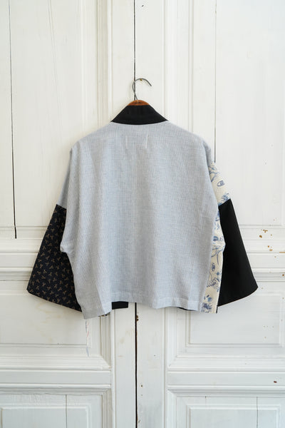 Unlogical Poem Ethnic Print Patchwork Cotton Embroidery Kimono