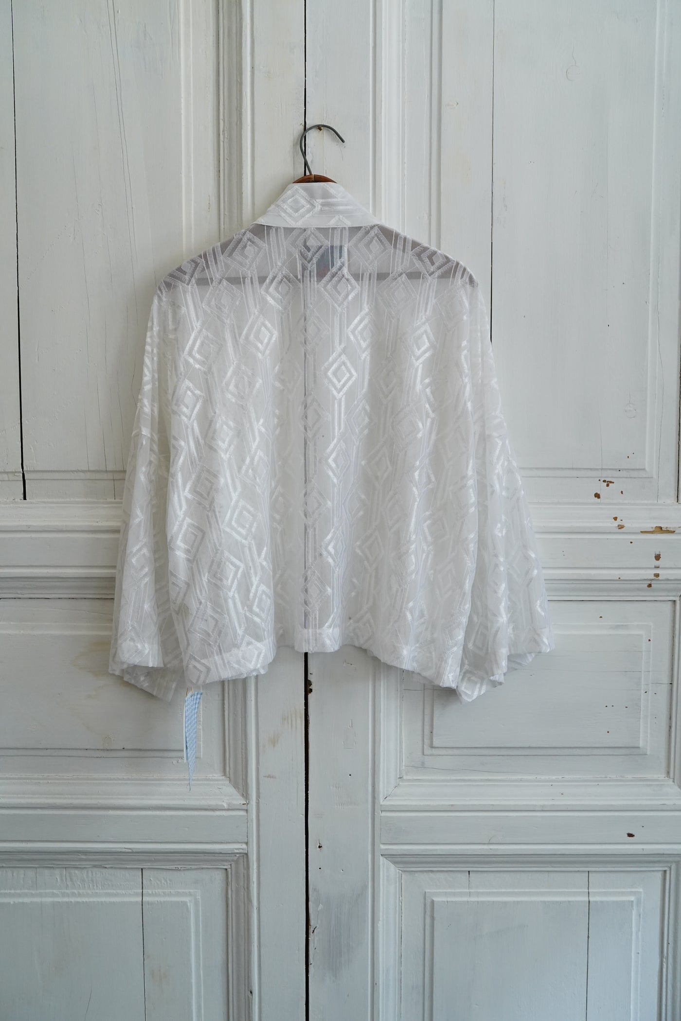 Unlogical Poem Vintage Style Lace Tulle Embroidery Kimono
