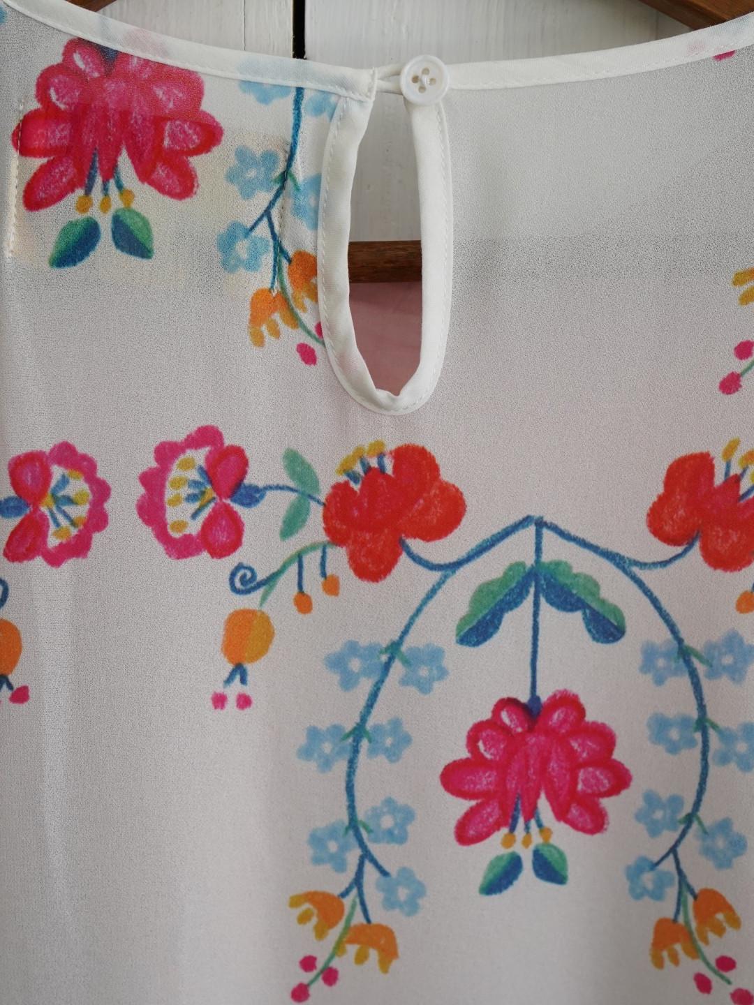 Unlogical Poem Vintage Hand-Painted Sacred Heart Embroidered Dress