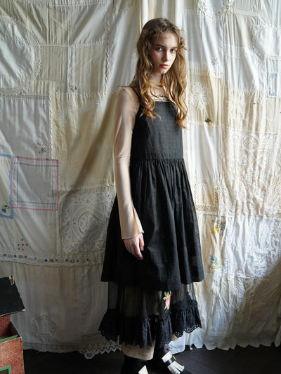 Unlogical Poem Black Cotton Camisole