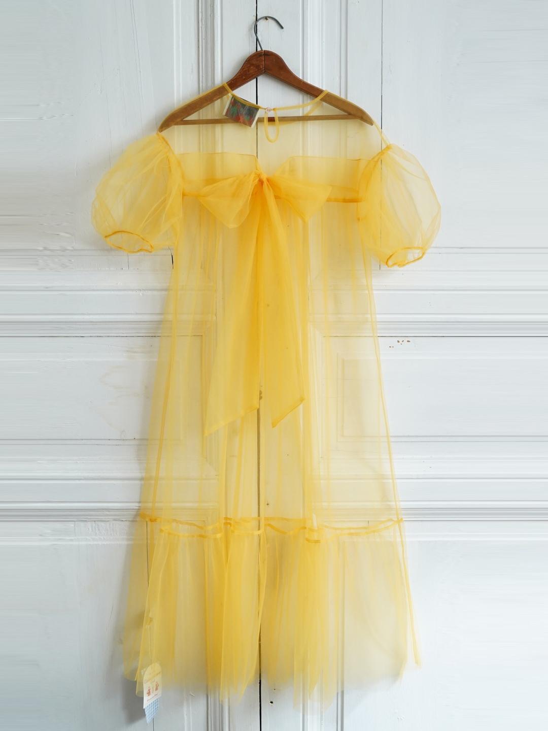 Victorian Style Mesh Dress | UNLOGICAL POEM M / yellow Victorian Style Mesh Dress | UNLOGICAL POEM M / yellow