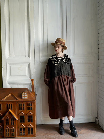 Unlogical Poem Vintage Style Linen Dress