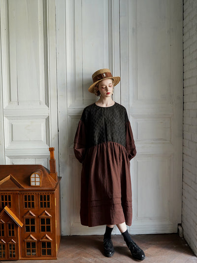 Unlogical Poem Vintage Style Linen Dress