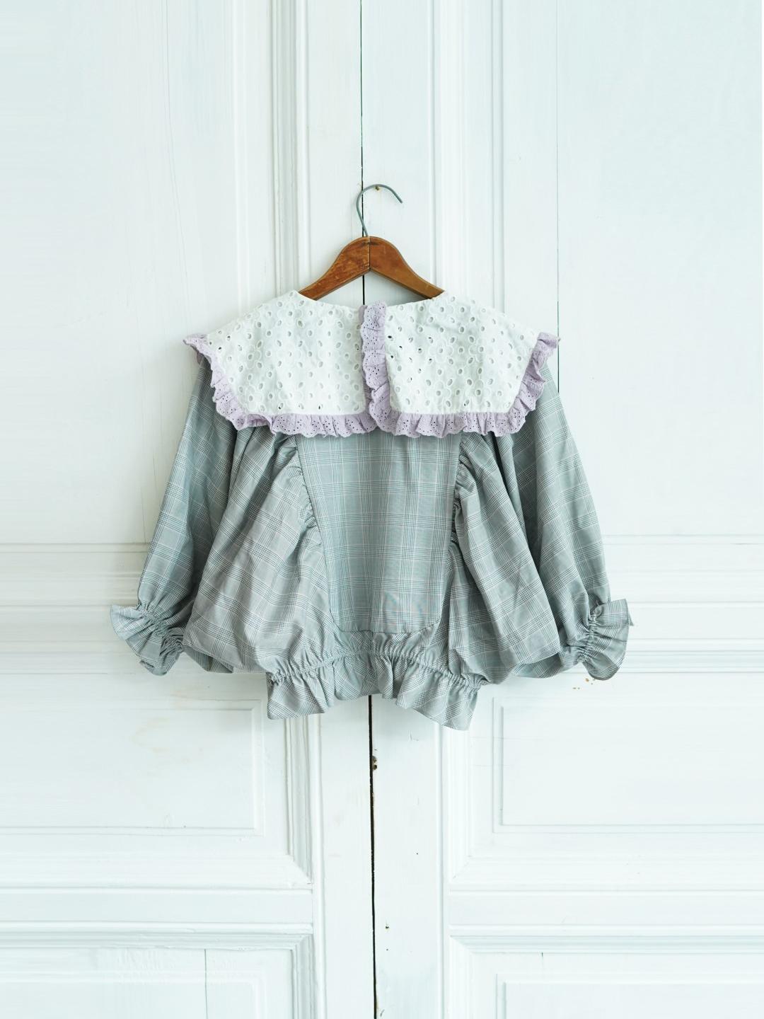 Unlogical Poem Playful Pierrot Sequin Appliqué  Blouse
