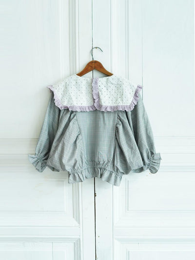 Unlogical Poem Playful Pierrot Sequin Appliqué  Blouse