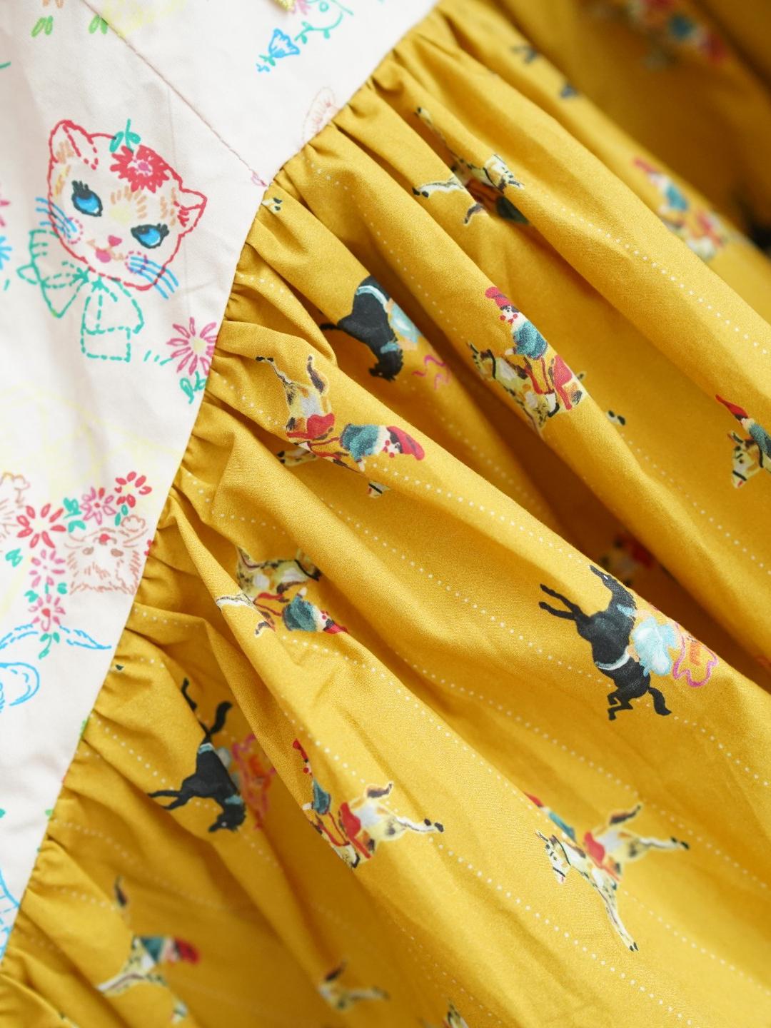 Unlogical Poem Hand-Painted Collage Embroidered Bat-Sleeve Blouse
