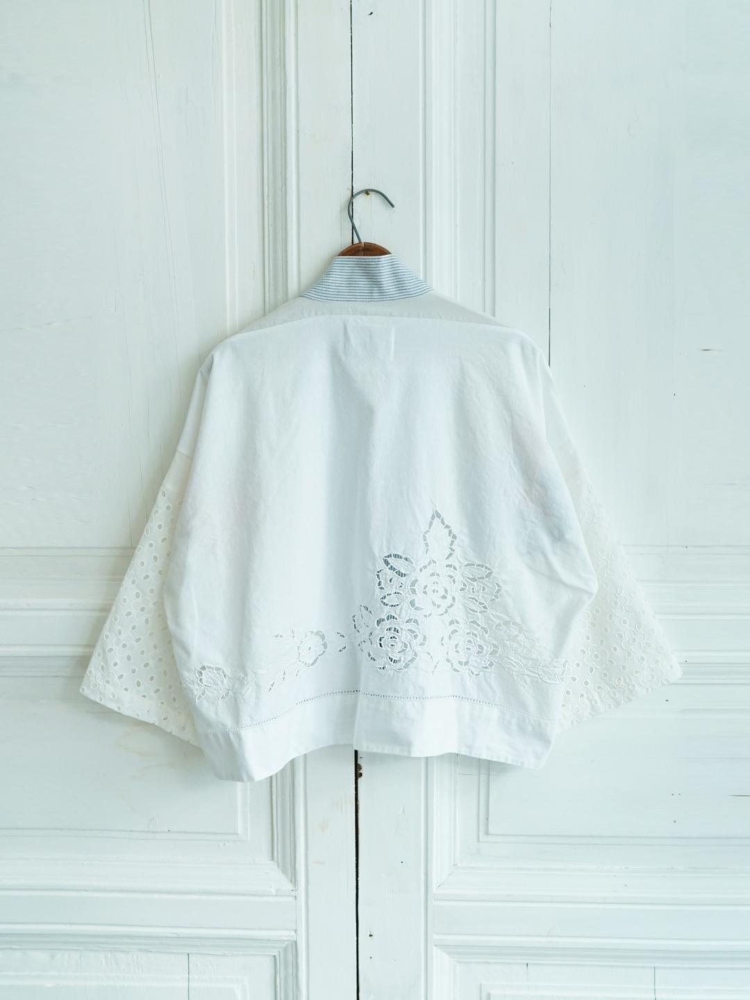 Unlogical Poem Rustic Vintage Fabric Embroidery Patchwork Kimono
