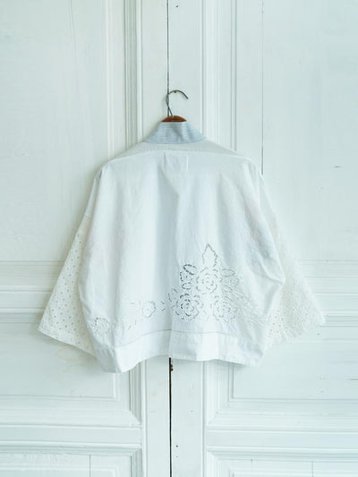 Unlogical Poem Rustic Vintage Fabric Embroidery Patchwork Kimono