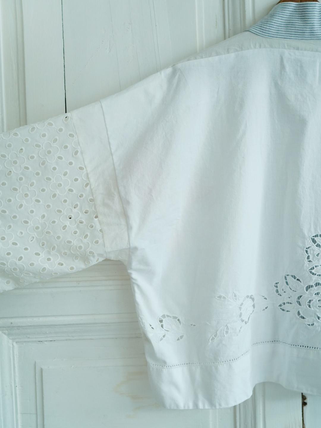 Unlogical Poem Rustic Vintage Fabric Embroidery Patchwork Kimono