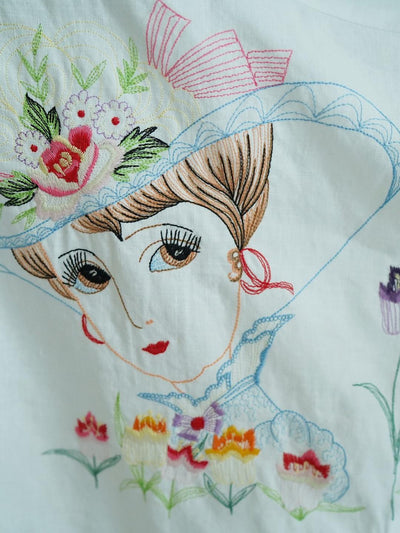 Unlogical Poem Rustic Vintage Fabric Embroidery Patchwork Kimono