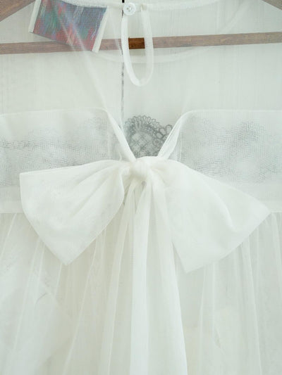 Unlogical Poem Vintage Dreamy Tulle Collage Embroidered Dress