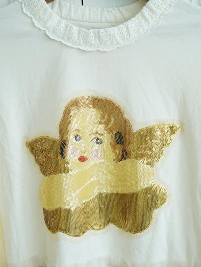 Unlogical Poem Tulle Angel Sequin Embroidered Dress