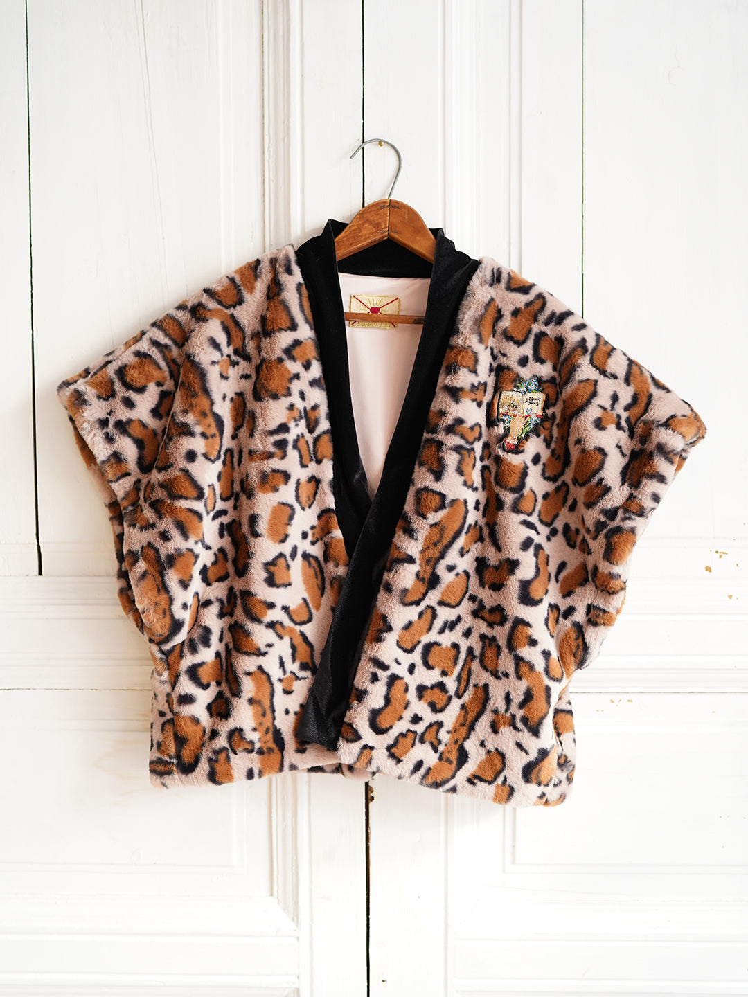 Unlogical Poem Leopard Patchwork Kimono