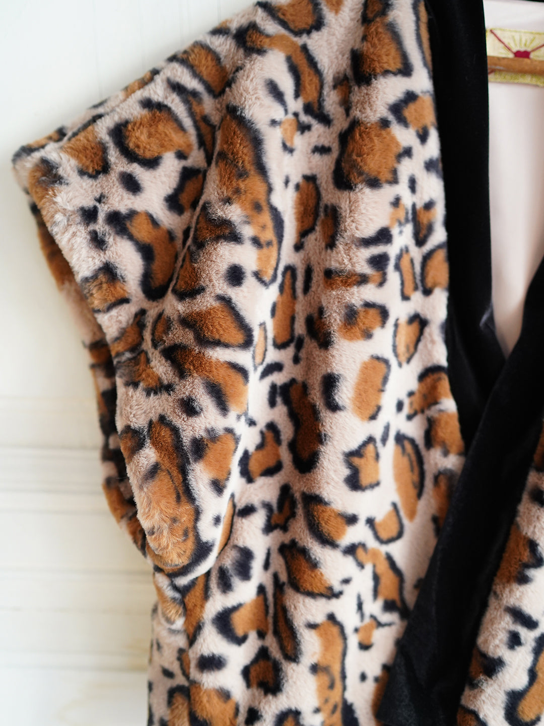 Unlogical Poem Leopard Patchwork Kimono