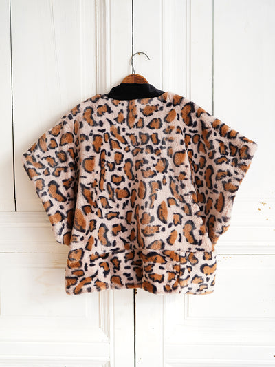 Unlogical Poem Leopard Patchwork Kimono