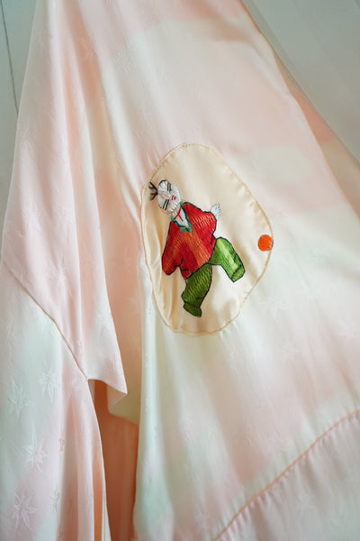 Unlogical Poem Embroidered  Silk  Kimono