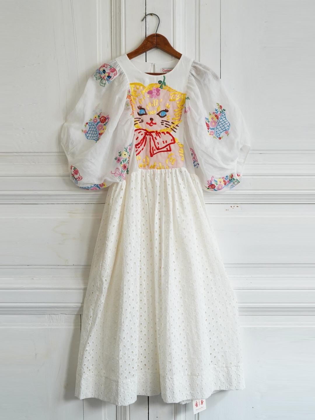 Unlogical Poem Antique Lace Cotton Embroidered Dress