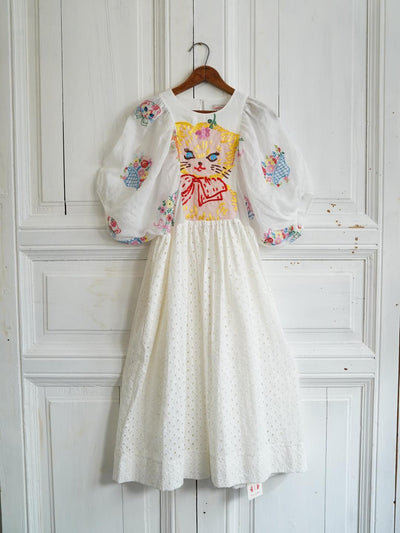 Unlogical Poem Antique Lace Cotton Embroidered Dress