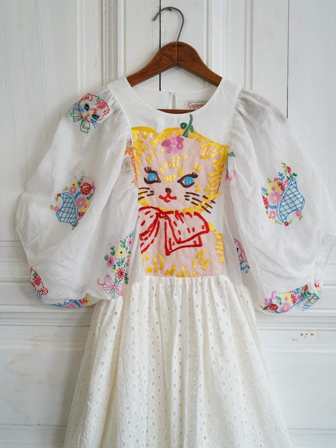 Unlogical Poem Antique Lace Cotton Embroidered Dress