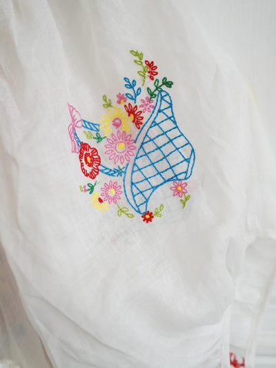 Unlogical Poem Antique Lace Cotton Embroidered Dress
