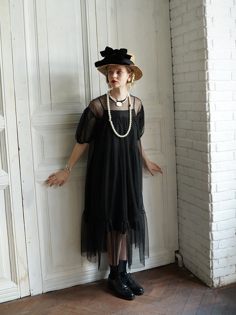 ヒグチユウコUnlogical Poem VictorianStyle Mesh Dress