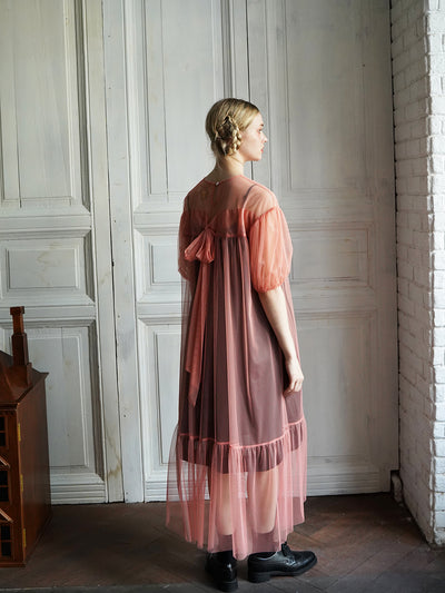 Unlogical Poem Victorian Style Mesh Dress