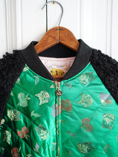 Unlogical Poem Cat Sequin Embroidery Patchwork Souvenir Jacket