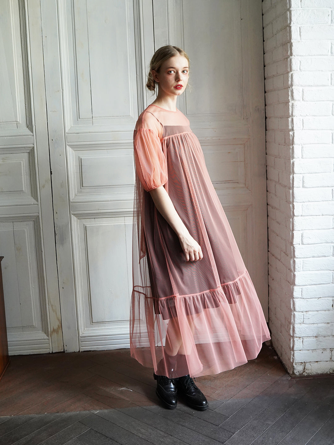 Unlogical Poem Victorian Style Mesh Dress
