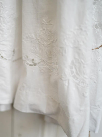 Unlogical Poem Puff Sleeve Embroidered Dress
