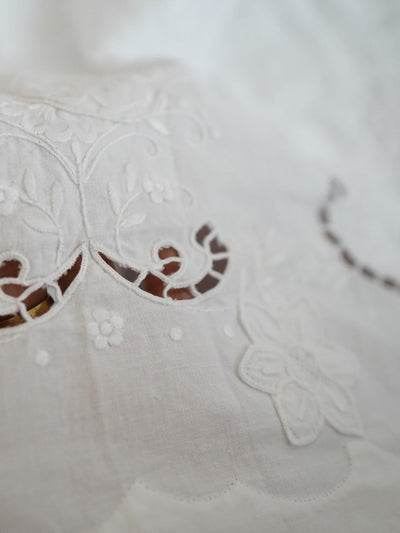 Unlogical Poem Puff Sleeve Embroidered Dress
