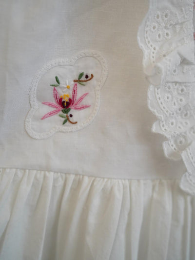 Unlogical Poem Puff Sleeve Embroidered Dress