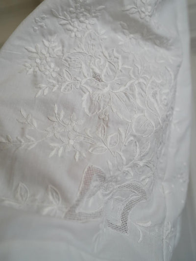 Unlogical Poem Puff Sleeve Embroidered Dress