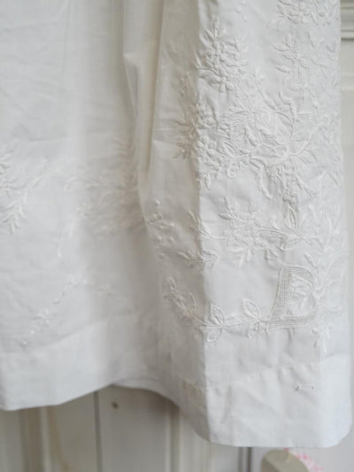Unlogical Poem Puff Sleeve Embroidered Dress