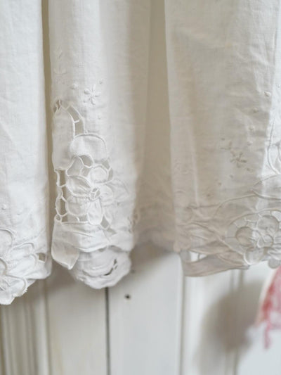 Unlogical Poem Puff Sleeve Embroidered Dress