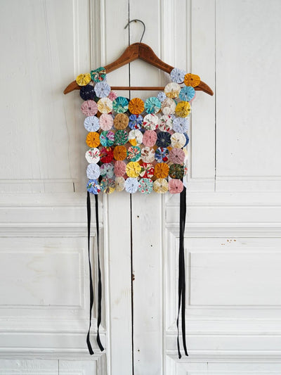Unlogical Poem Heavy-Duty Colorful Yo-Yo Flower Tie-Back Vest