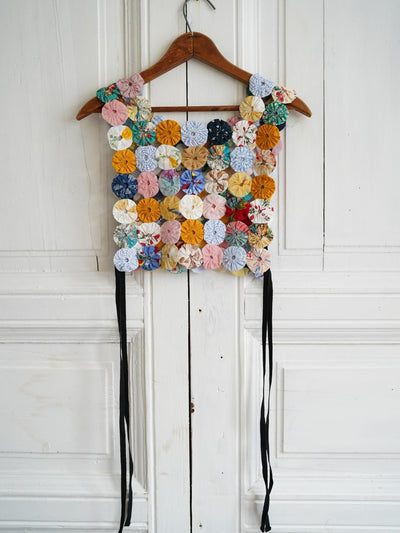 Unlogical Poem Heavy-Duty Colorful Yo-Yo Flower Tie-Back Vest