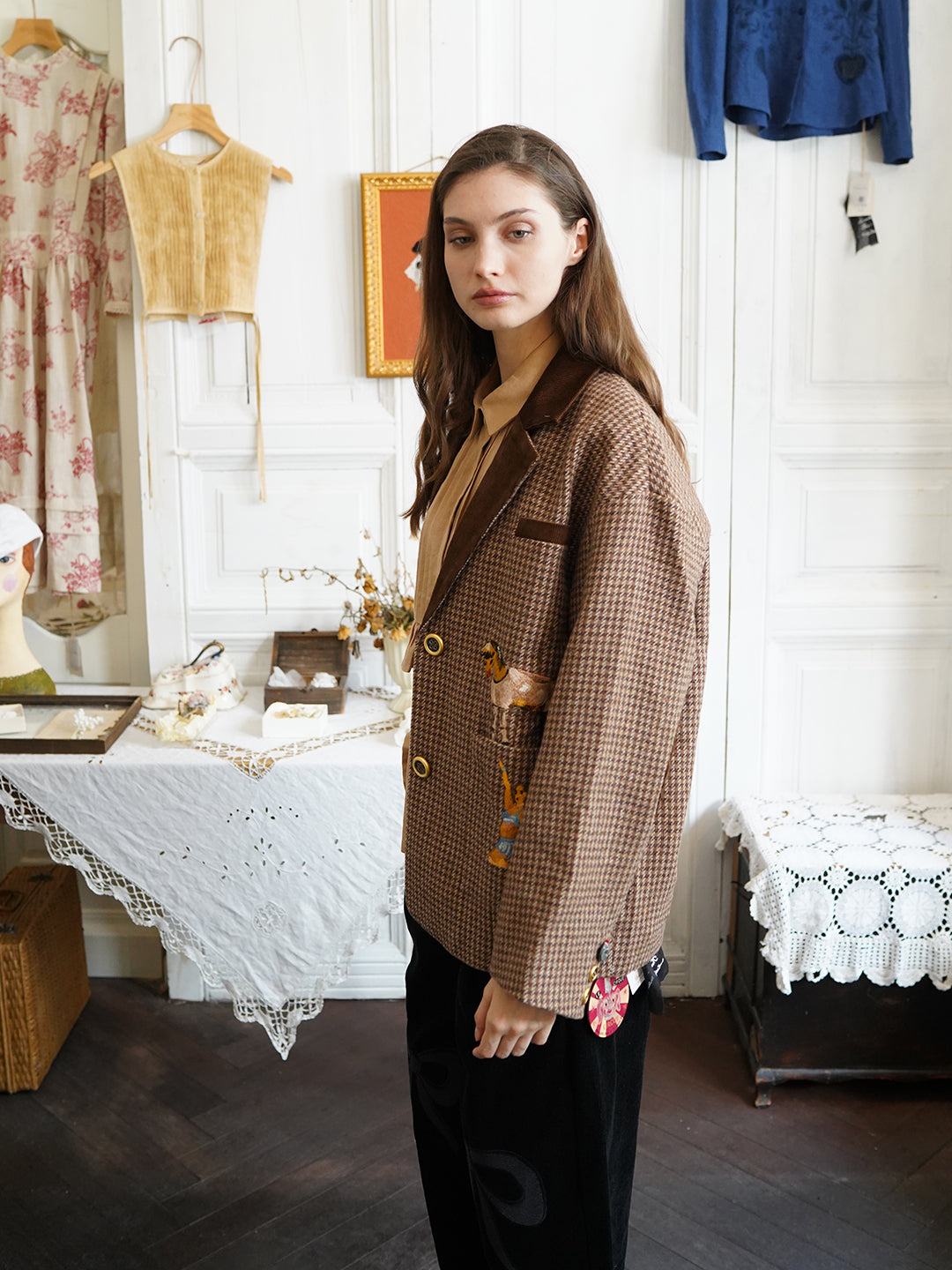 unlogical poemシルク刺繍ジャケット Corduroy Embroidered Suit | UNLOGICAL POEM – Unlogical Poem