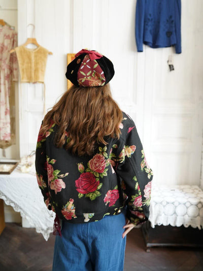 Unlogical Poem Vintage Style Rose Jacket