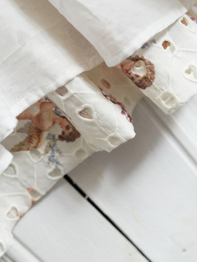 Unlogical Poem Angel Print  Poetic Verse Embroidery Cotton Dress