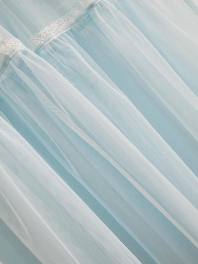 Unlogical Poem Vintage Dreamy Tulle Collage Embroidered Dress